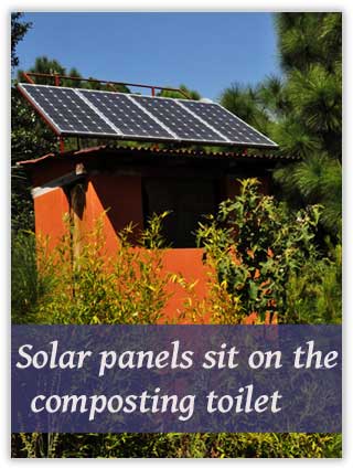 solar panels and composting toilet